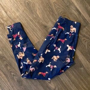 Simply Southern leggings with dog print